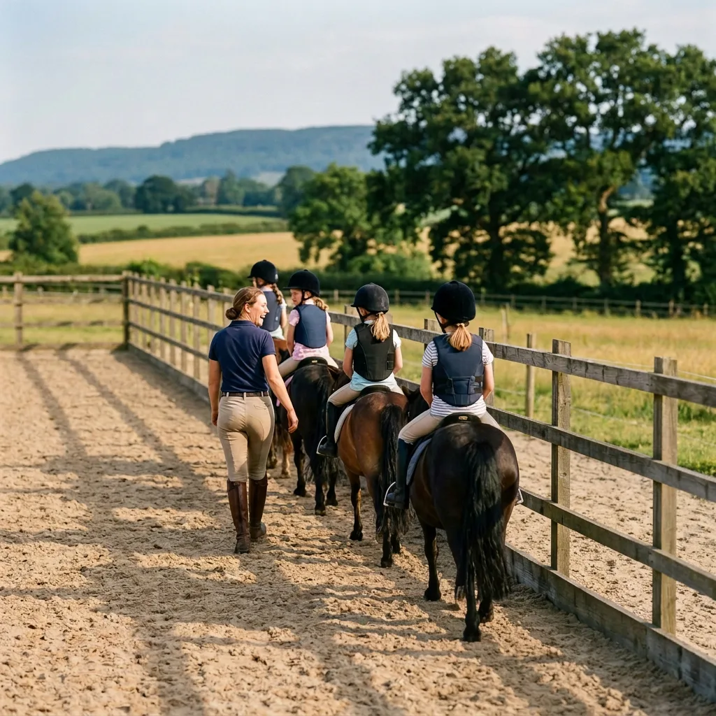 Cours de poney à Cellieu, Loire